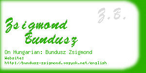 zsigmond bundusz business card